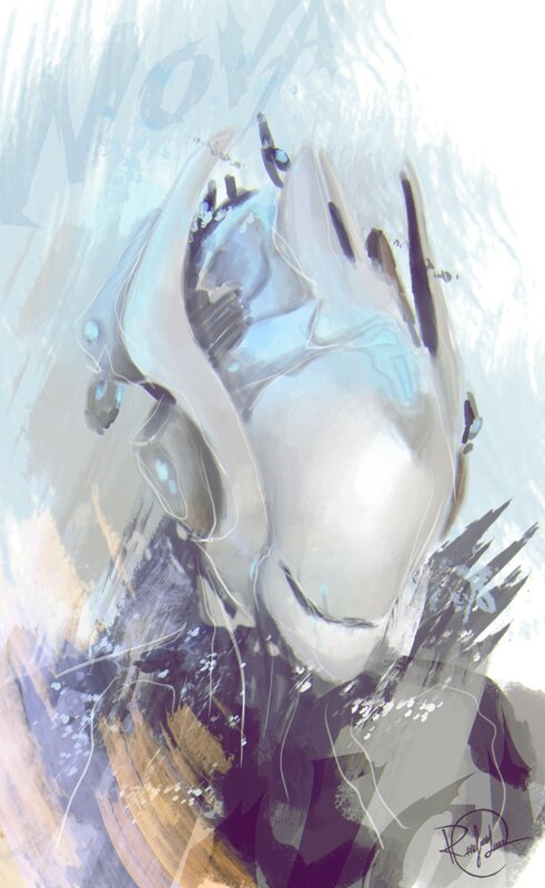 White Robotic Helmet