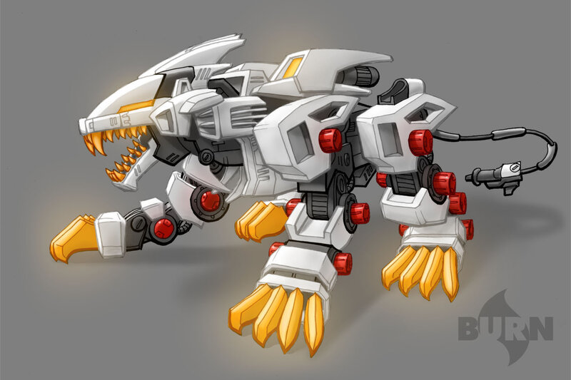 White Robotic Lion