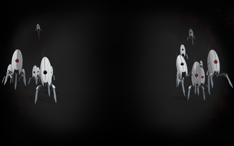 White Robotic Spiders
