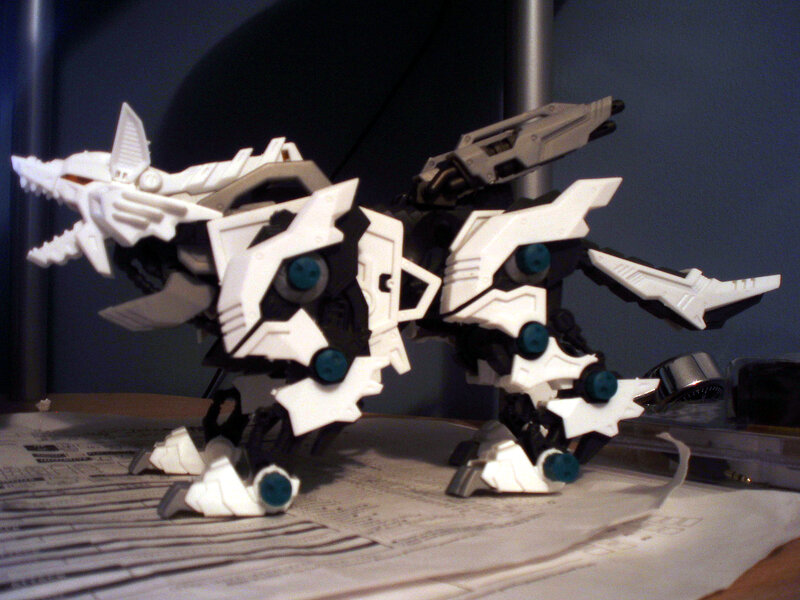 white robotic wolf model