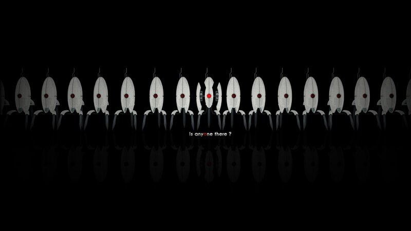 White Robots in a Row — Black, Dramatic