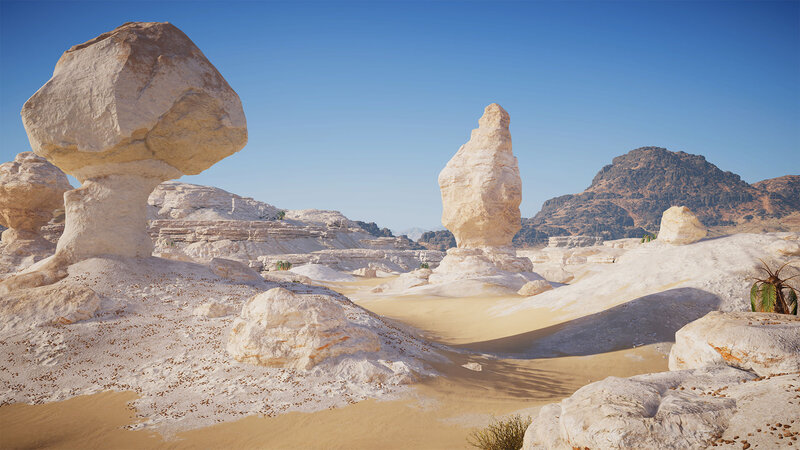 White Rock Formations — Arid