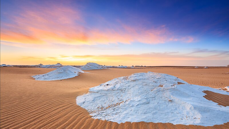 White Rock Formations — Blue, Serene