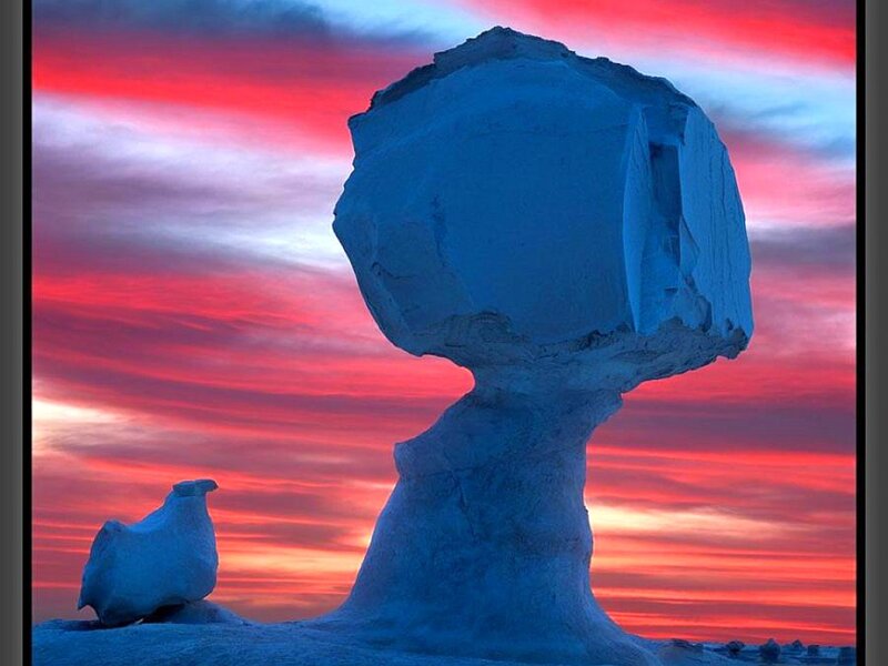 White Rock Formations — Red, Dramatic
