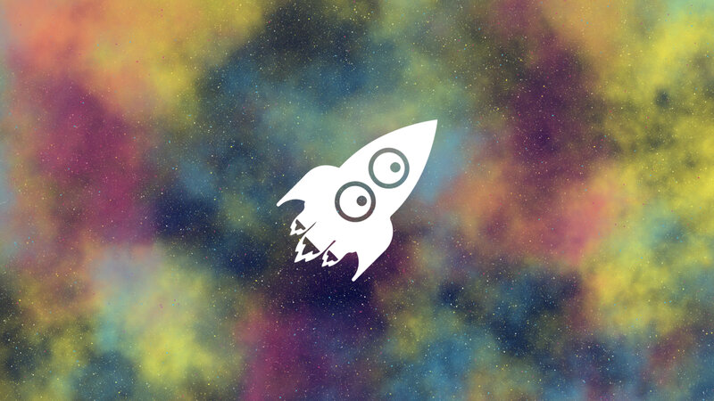 White Rocket in Space