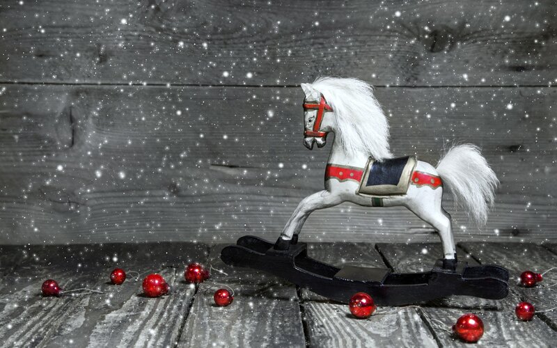 White Rocking Horse — Festive