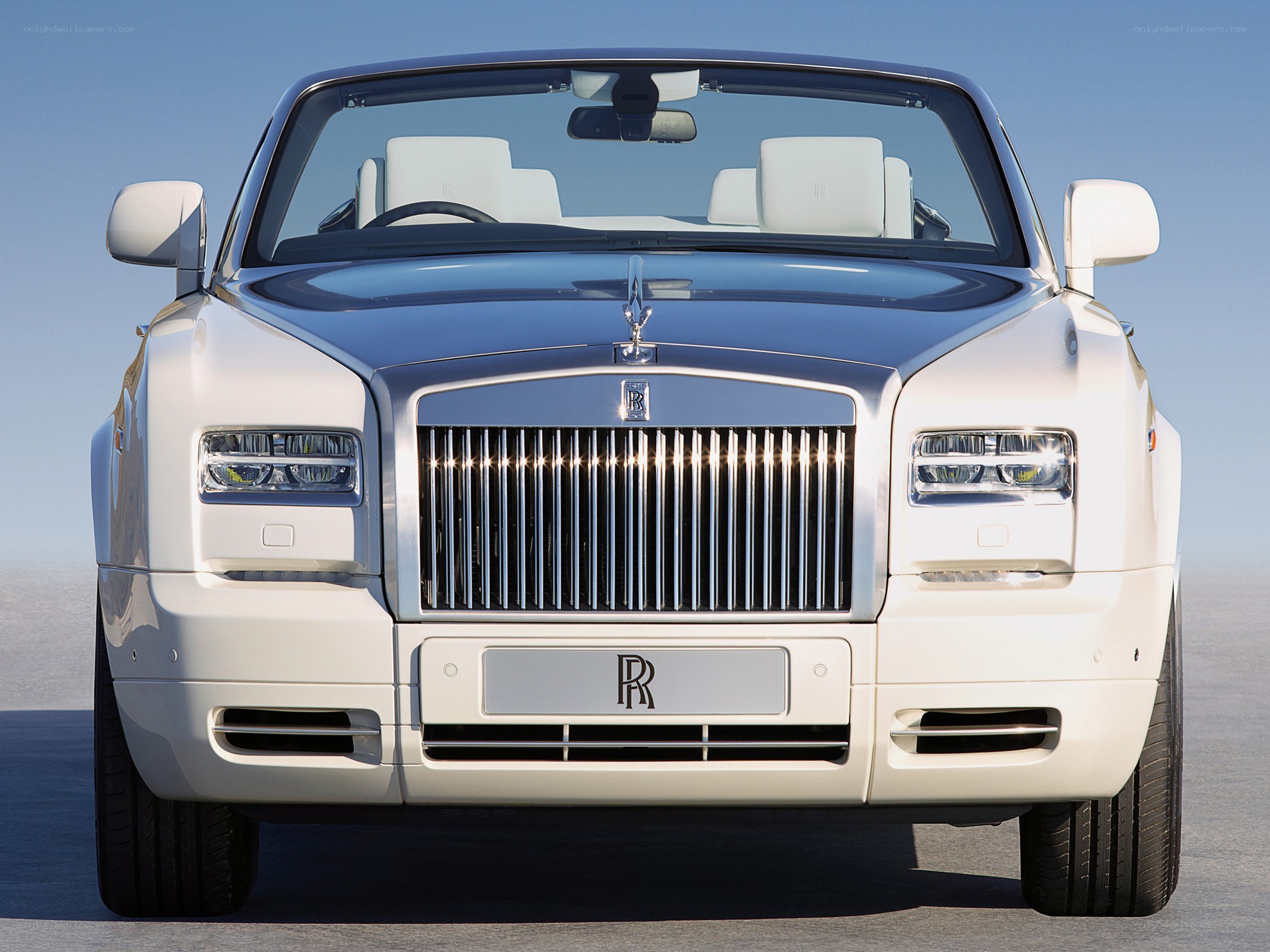 White Rolls-Royce convertible