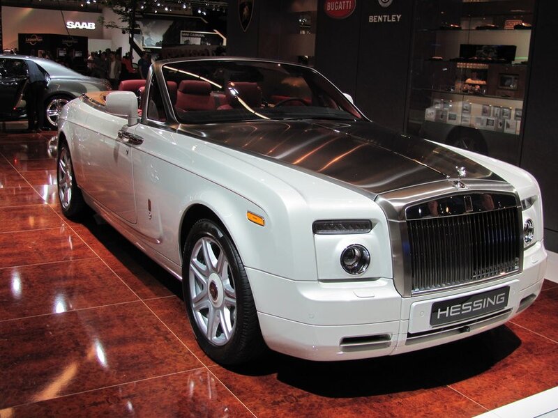 White Rolls-Royce Hessing convertible
