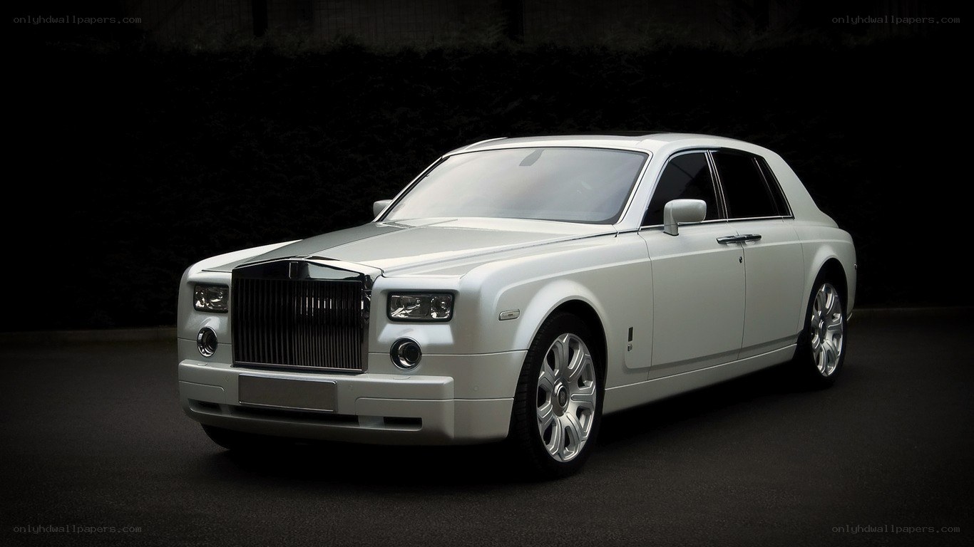 White Rolls-Royce luxury car