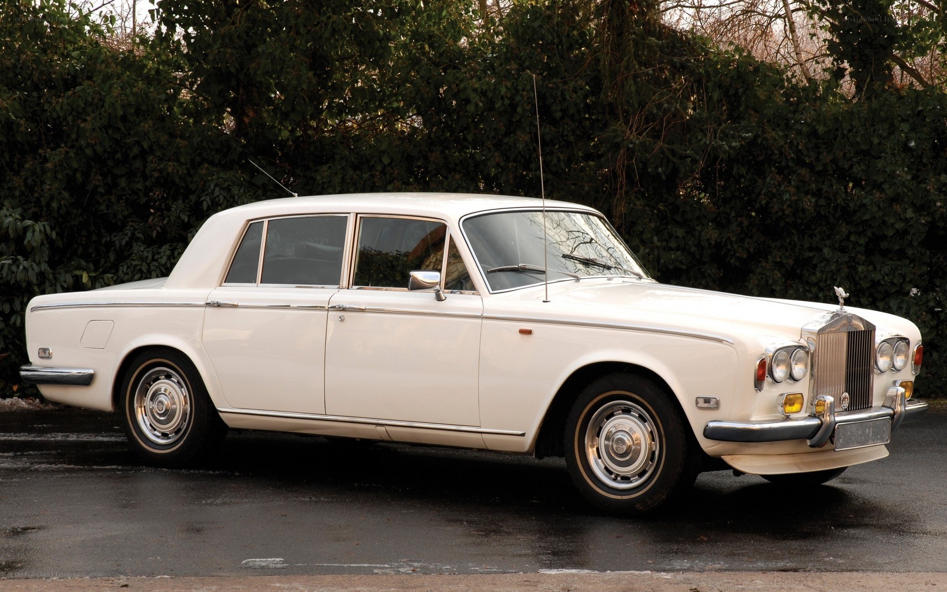 white rolls-royce sedan