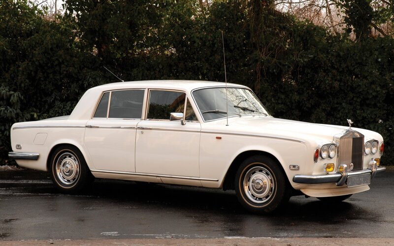 White Rolls-Royce Sedan — Calm, Autumn