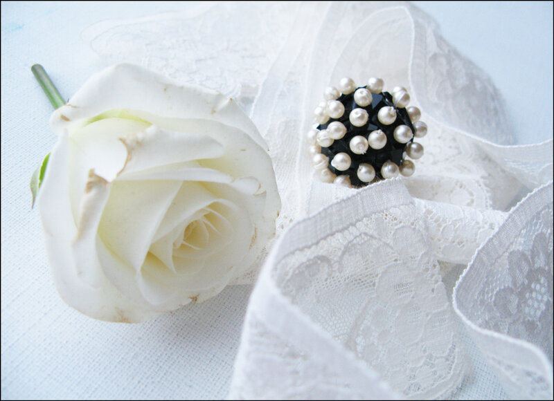 White Rose and Brooch
