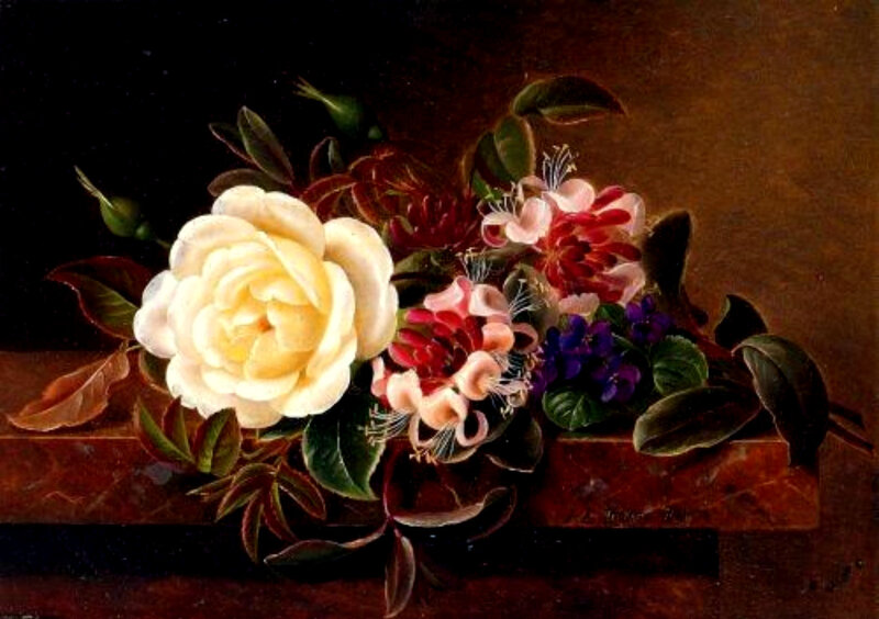 White Rose and Flowers — Yellow