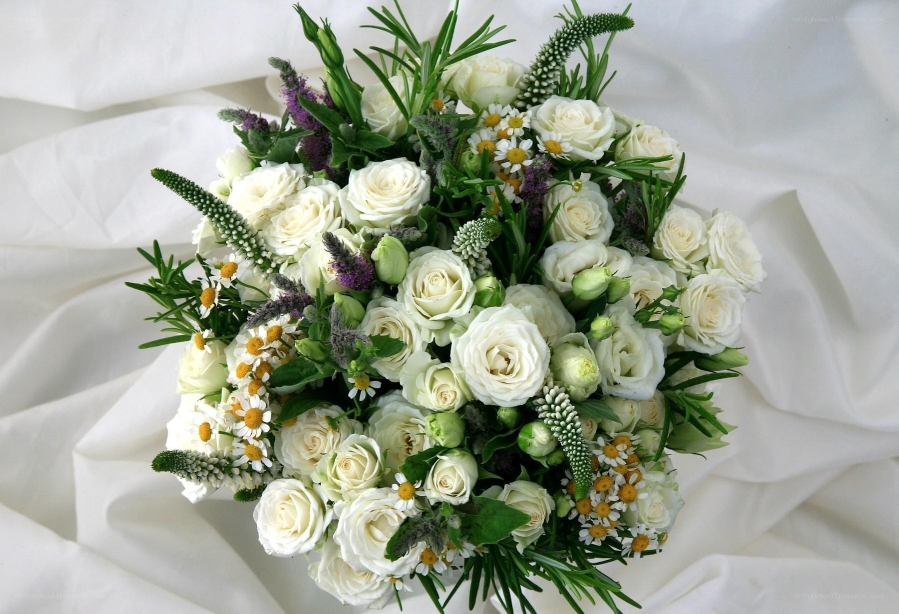 white rose bouquet