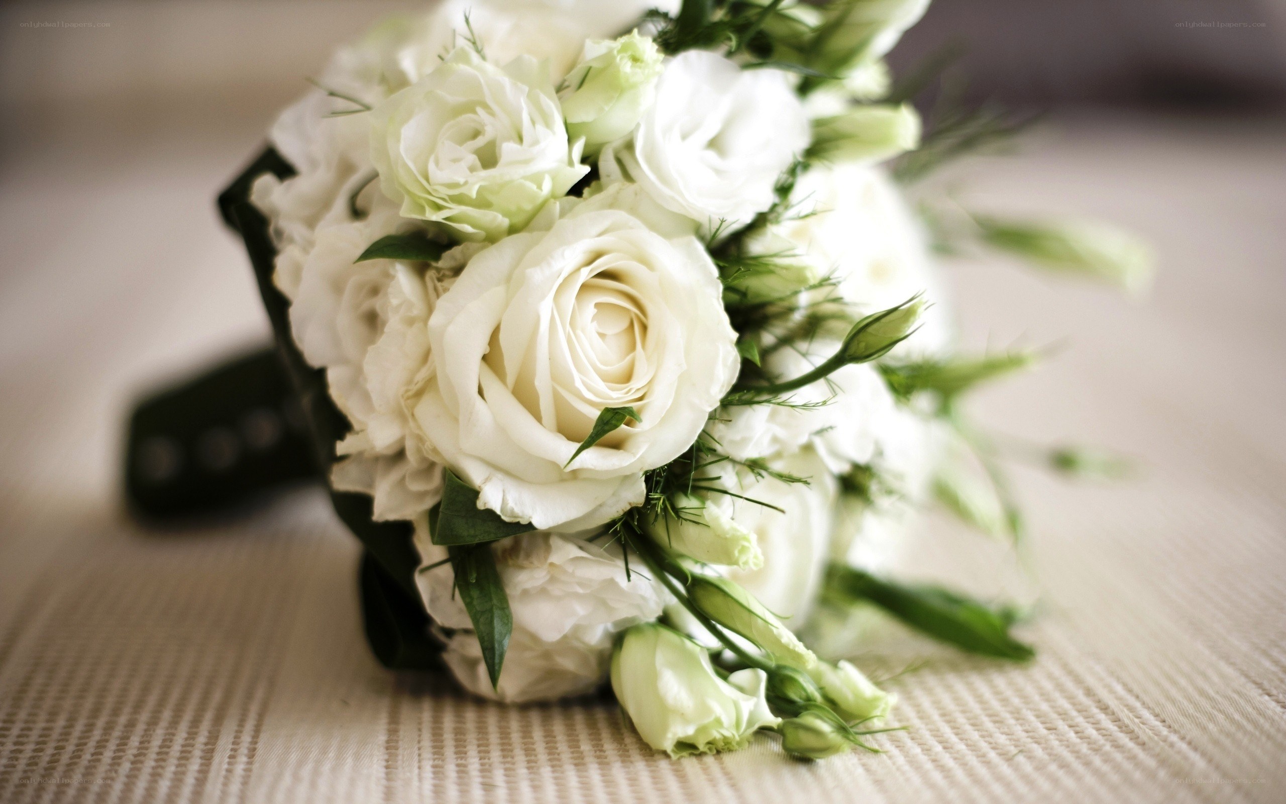 white rose bouquet