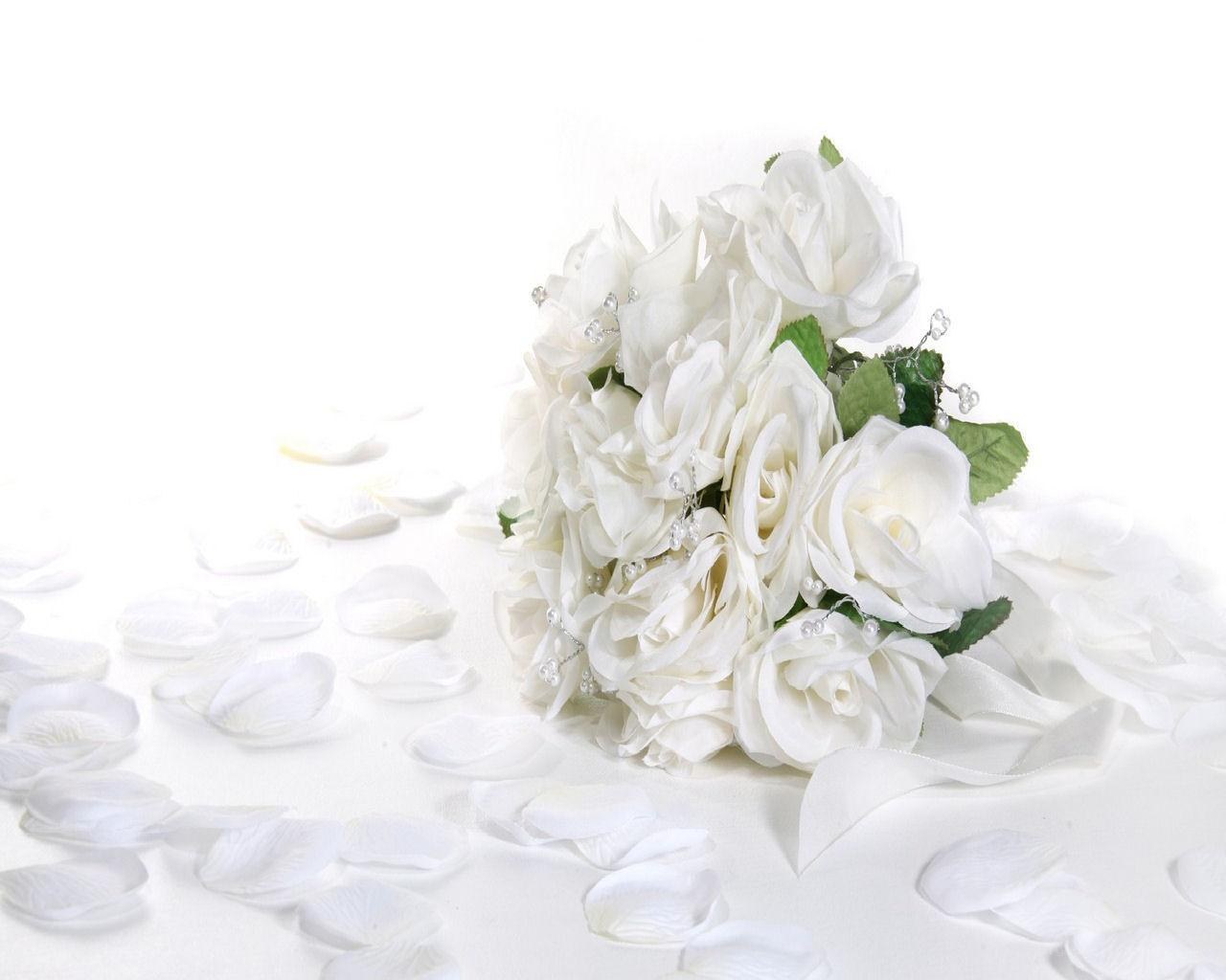 white rose bouquet