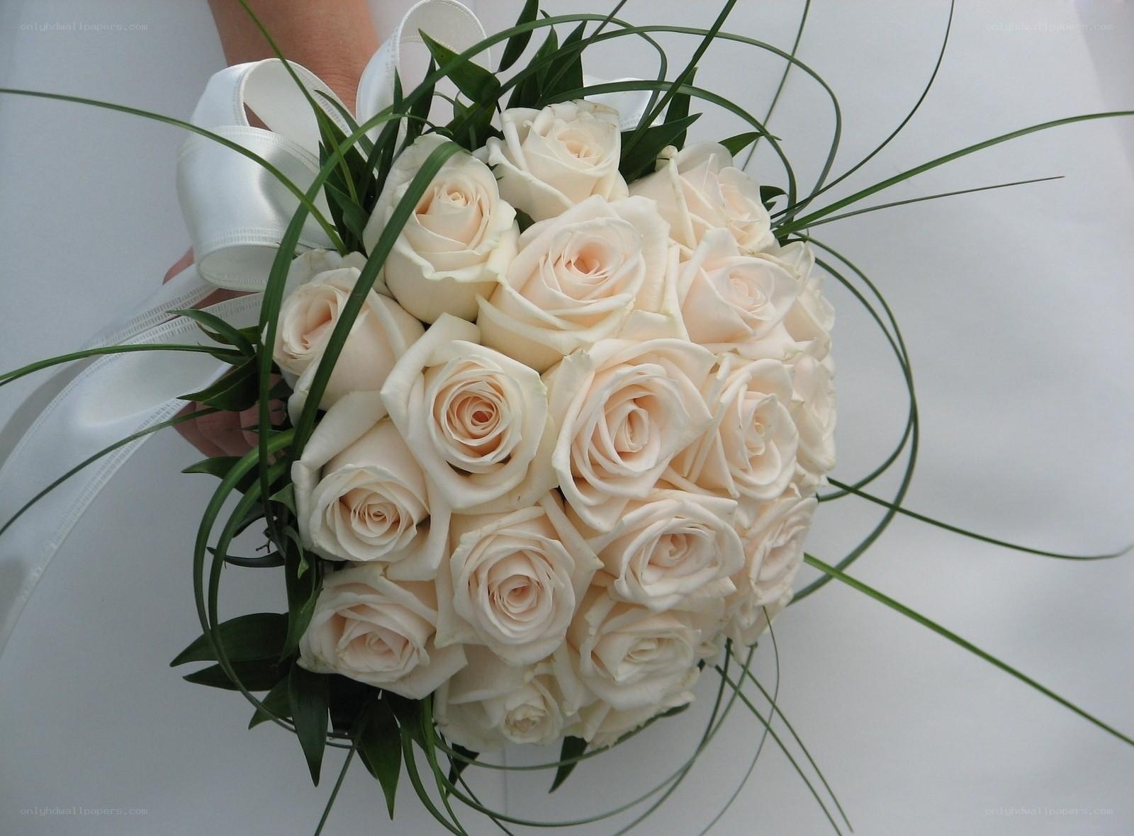 white rose bouquet