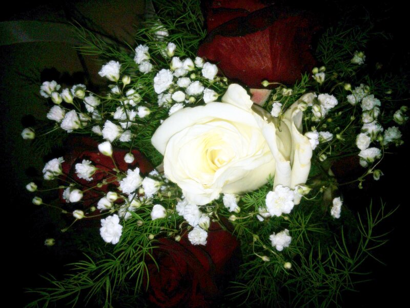 White Rose Bouquet — Calm, Night