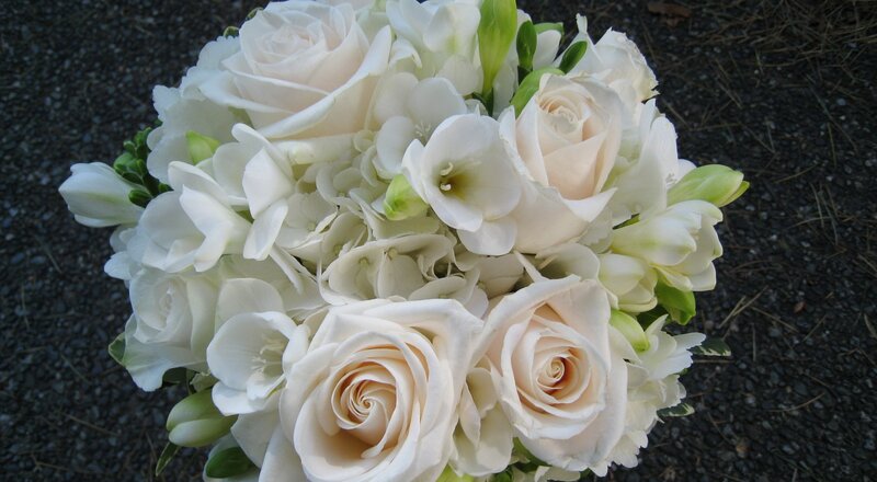 White Rose Bouquet — Calm, Photograph, Flowers