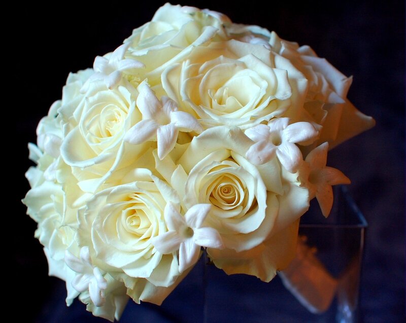 White Rose Bouquet — Dramatic, Photograph