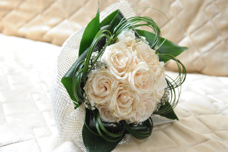 White Rose Bouquet — Elegant, Photograph