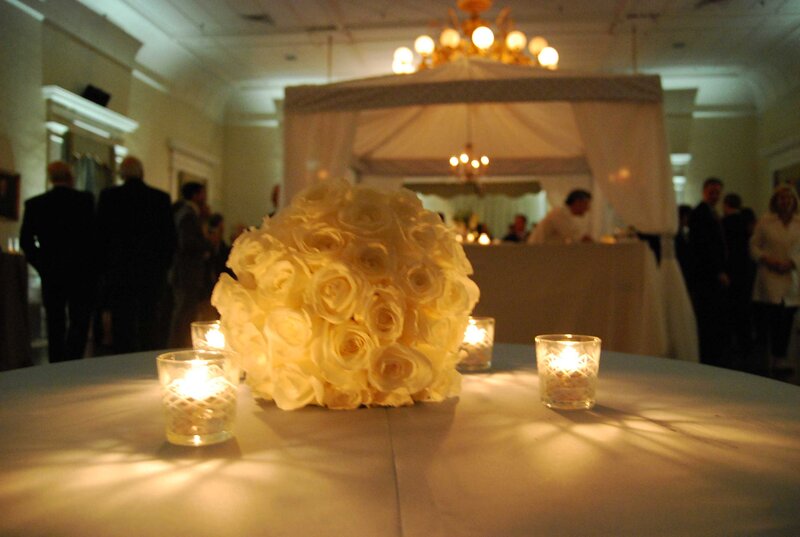 White Rose Bouquet — Formal, Night