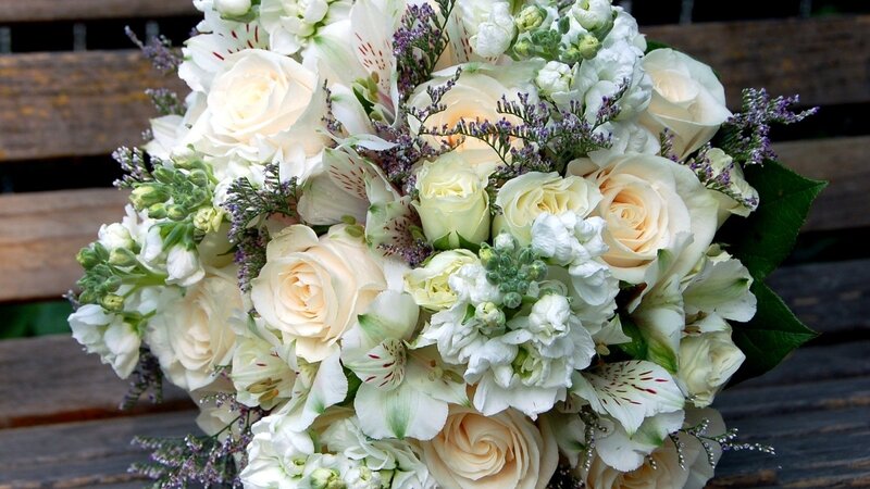White Rose Bouquet — Serene, Afternoon, Photograph, Flowers