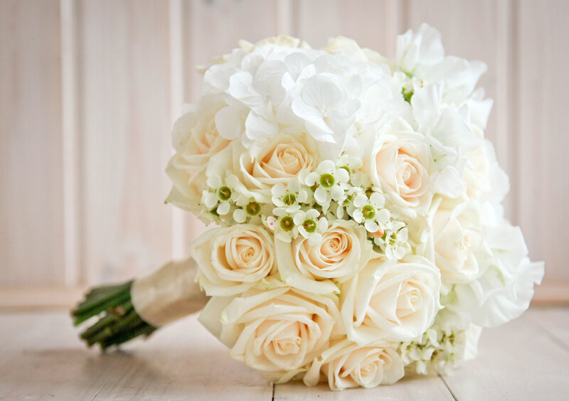 White Rose Bouquet — Serene, Photograph, Flowers