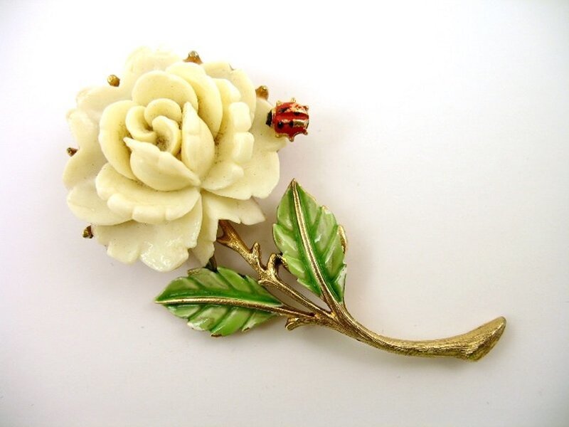 White Rose Brooch