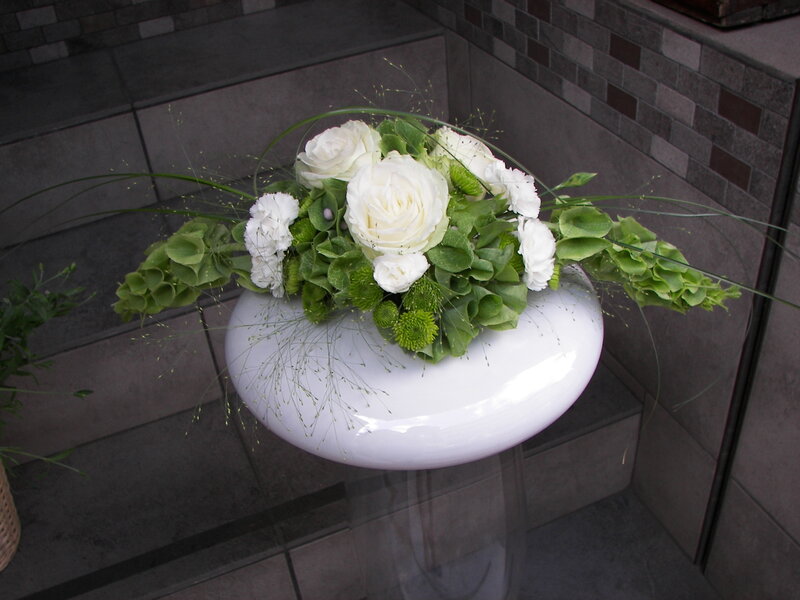 White Rose Floral Arrangement — Calm