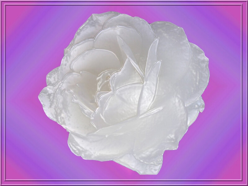 white rose sculpture