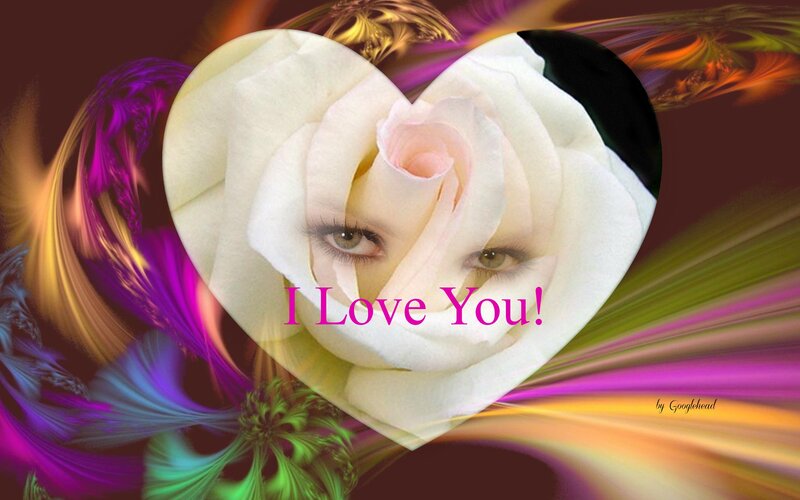 White Rose with Eyes