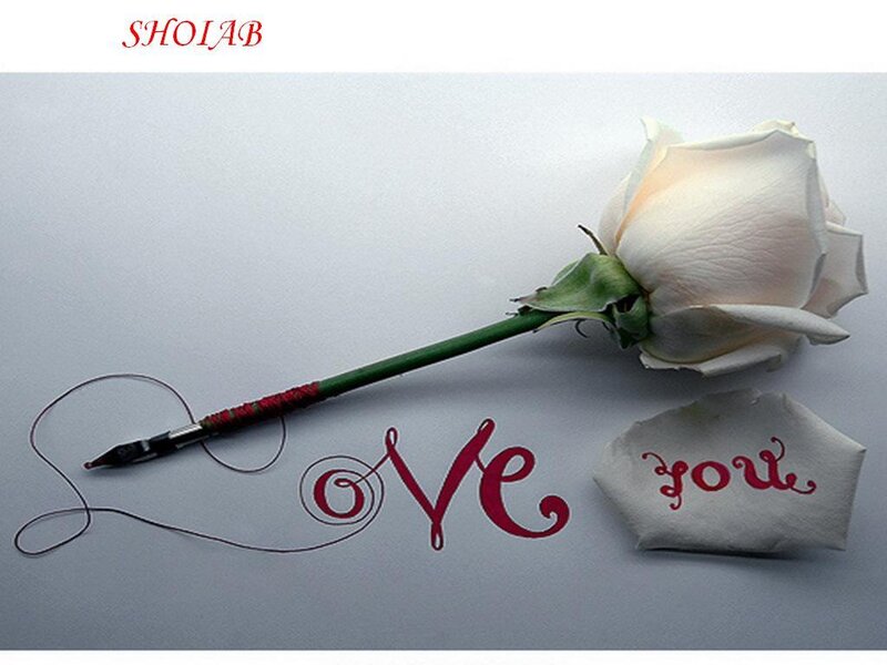 White Rose with Pen