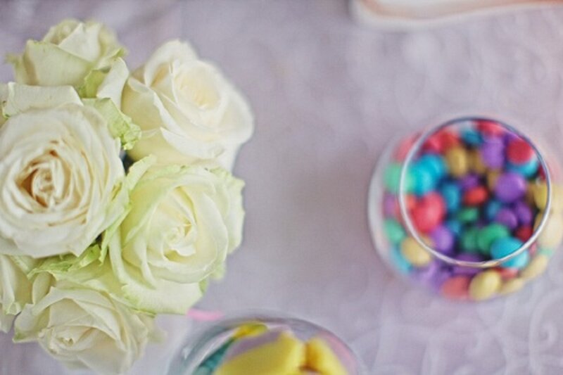 White Roses and Candies