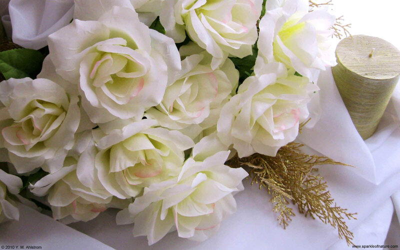 White Roses and Candle — Serene