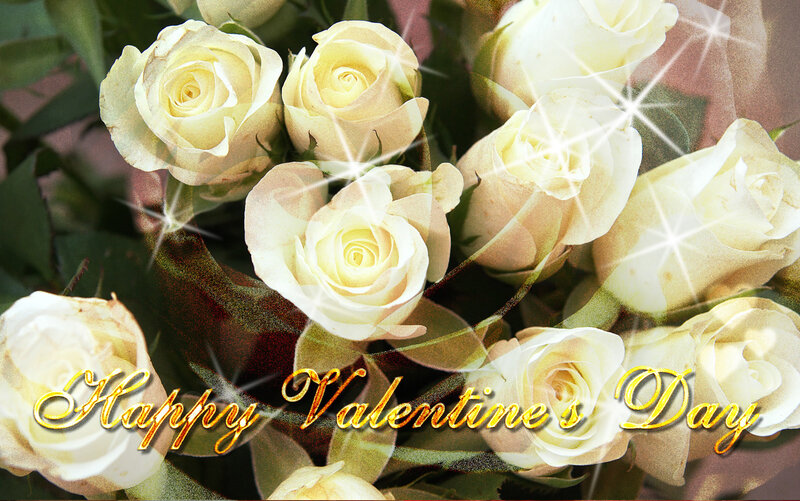 White Roses Bouquet — Festive