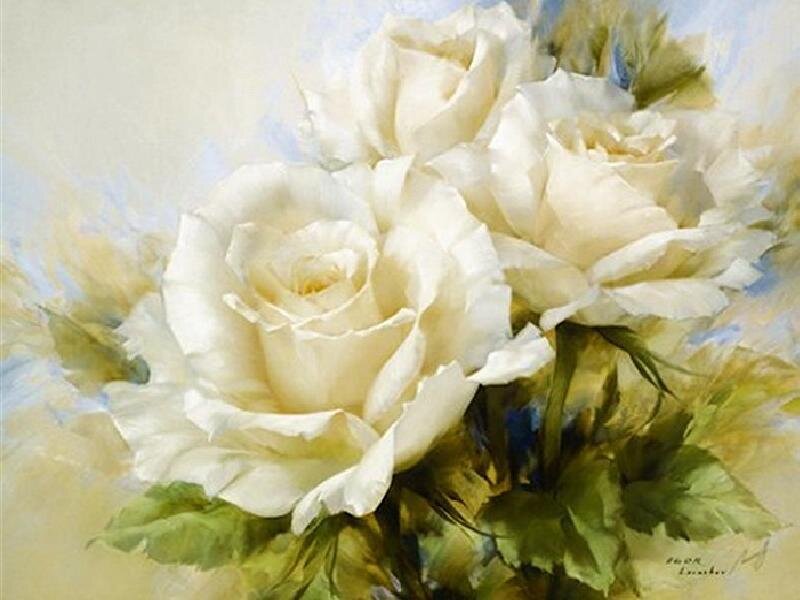 White Roses Bouquet — Serene