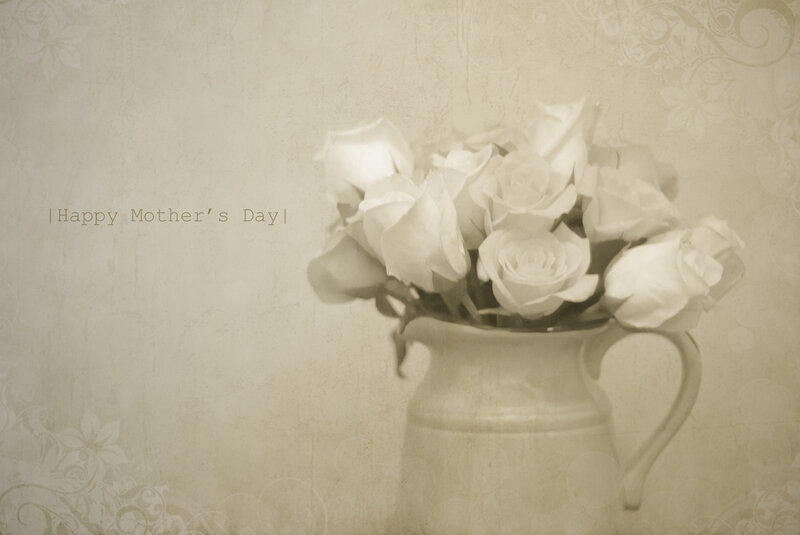 White Roses in Pitcher — Beige