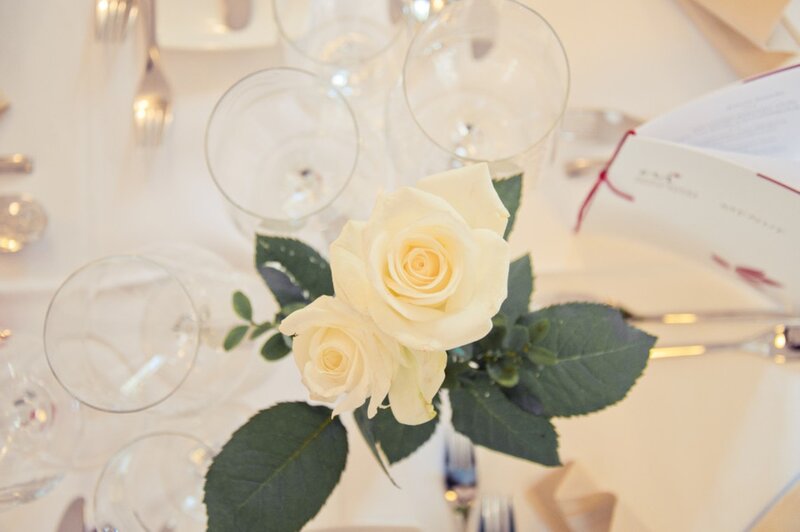 White Roses on Table — Elegant