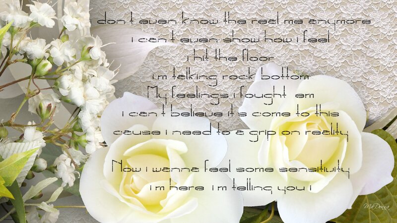 White Roses with Text