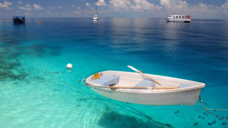 White Rowboat in Water