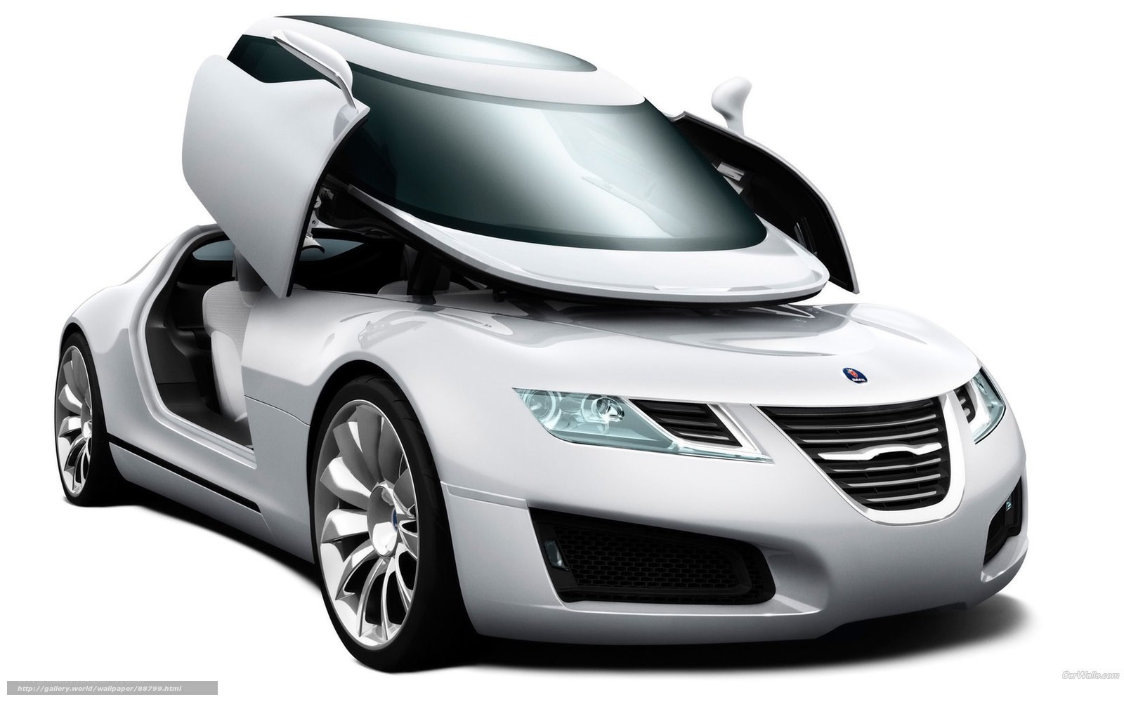 White Saab Concept Car