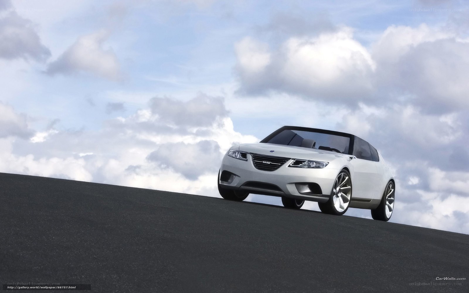 White Saab concept car