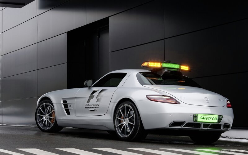White Safety Car — Silver