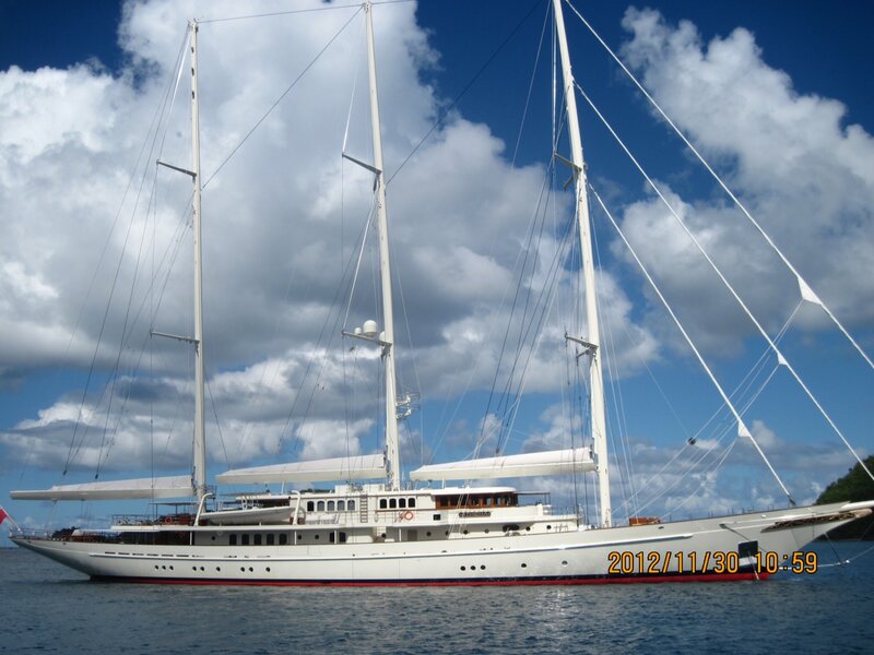 White Sailing Yacht