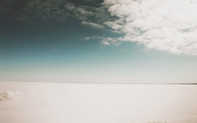 White Salt Flat Landscape