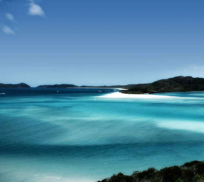 White Sand Beach — Blue, Serene, Afternoon, Photograph, Ocean, Island