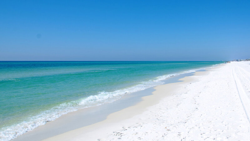White Sand Beach — Blue, Serene, Afternoon, Photograph, Ocean, Sky, Waves