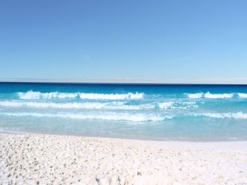 White Sand Beach — Blue, Serene, Afternoon, Photograph, Ocean, Waves, Sky, Magma
