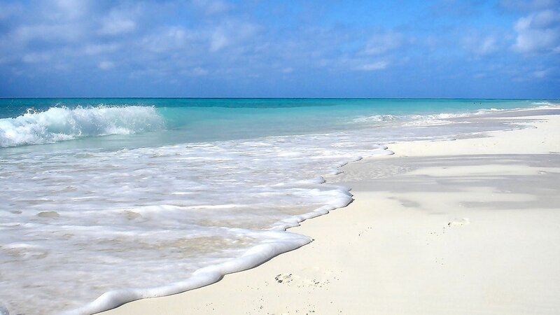White Sand Beach — Blue, Serene, Afternoon, Photograph, Ocean, Waves, Sky